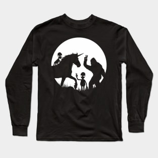 BIgfoot Unicorn Aliens Long Sleeve T-Shirt